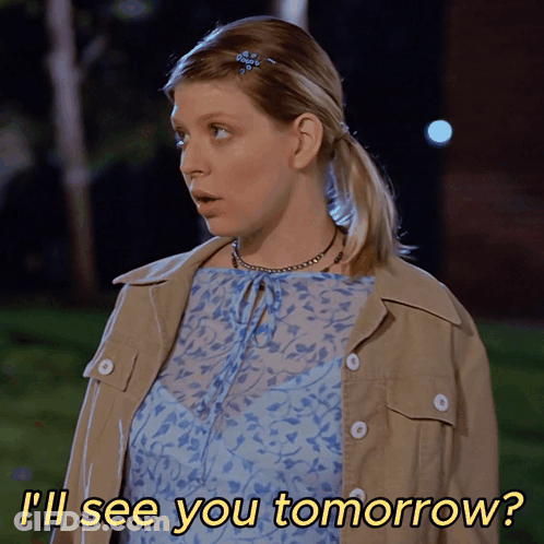 Woman Saying See You Tomorrow GIF