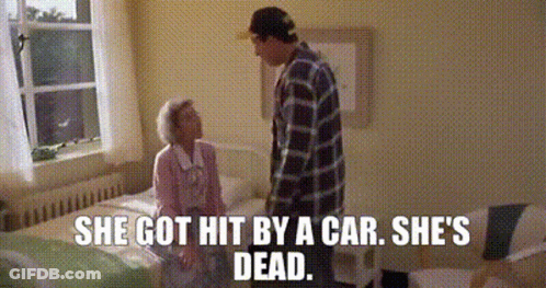 Woman Saying She Got Hit Car She's Dead GIF