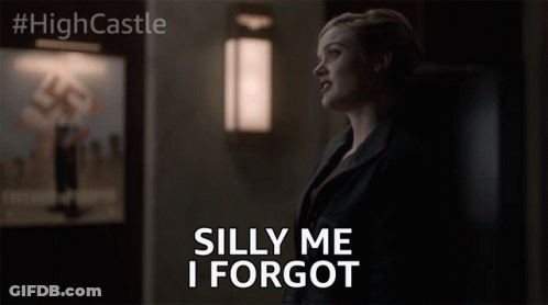 Woman Saying Silly Me I Forgot In Front Of Sign GIF