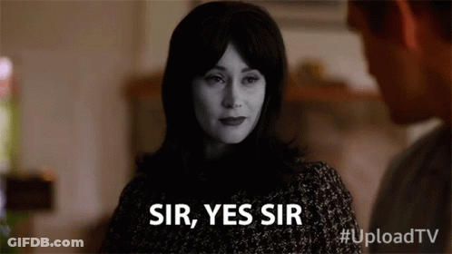 Woman Saying Sir Yes Sir GIF