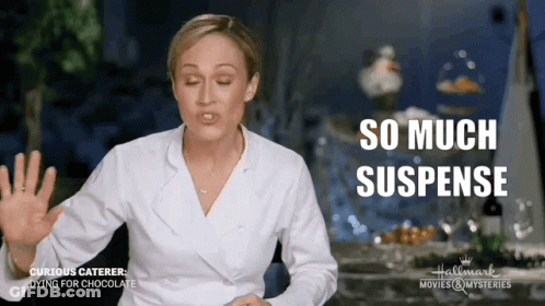 Woman Saying So Much Suspense In Hallmark Movie GIF