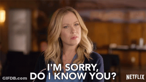 Woman Saying Sorry Do I Know You GIF
