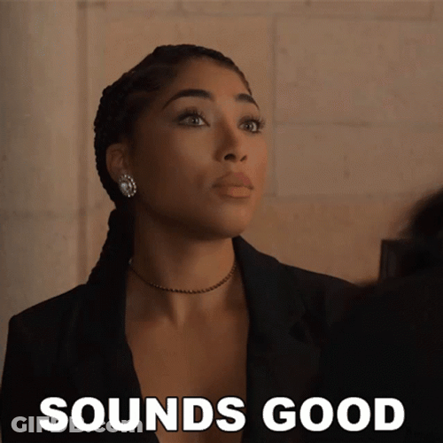 Woman Saying Sounds Good GIF