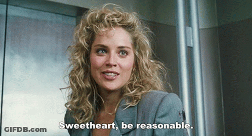 Woman Saying Sweetheart Be Reasonable GIF