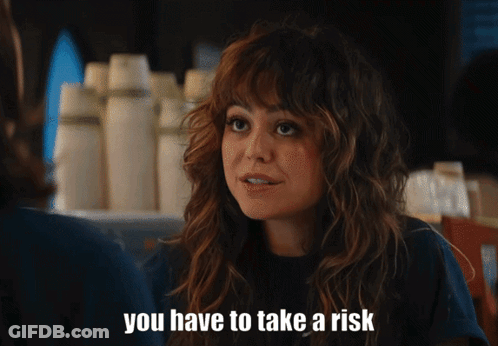 Woman Saying Take A Risk GIF