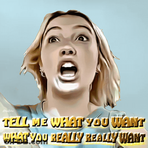 Woman Saying Tell Me What You Really Want GIF