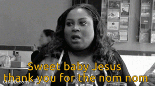 Woman Saying Thank You Baby Jesus GIF