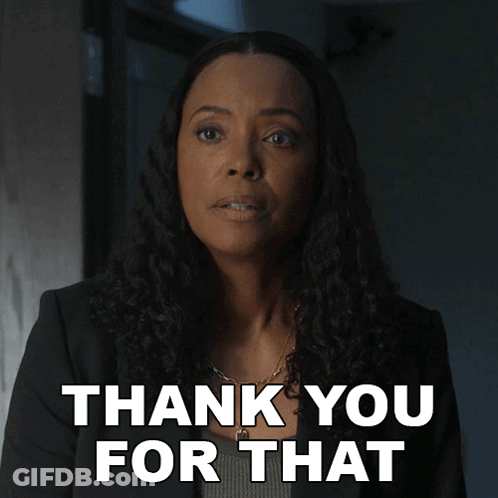 Woman Saying Thank You For That GIF
