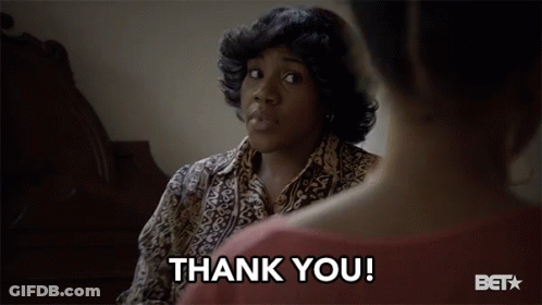 Woman Saying Thank You To Another Woman In Bet Ad GIF