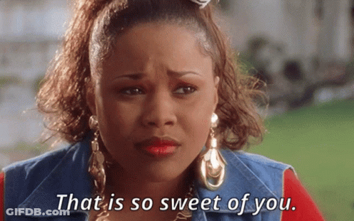 Woman Saying That Is So Sweet Of You Denim GIF