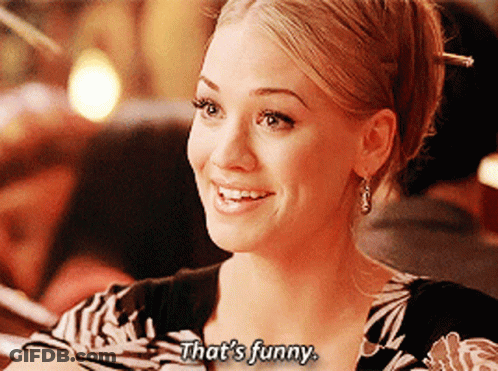 Woman Saying That's Funny GIF