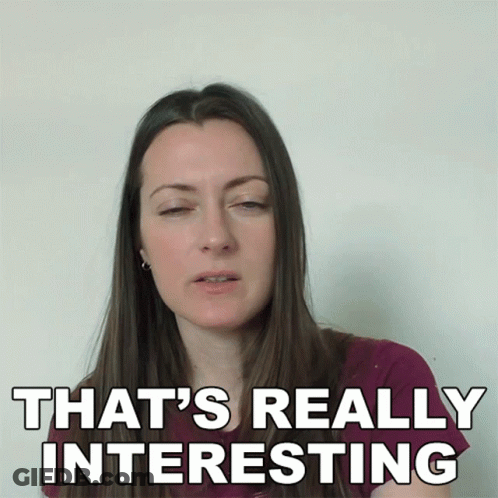 Woman Saying That's Really Interesting GIF