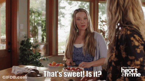 Woman Saying That's Sweet In Kitchen GIF