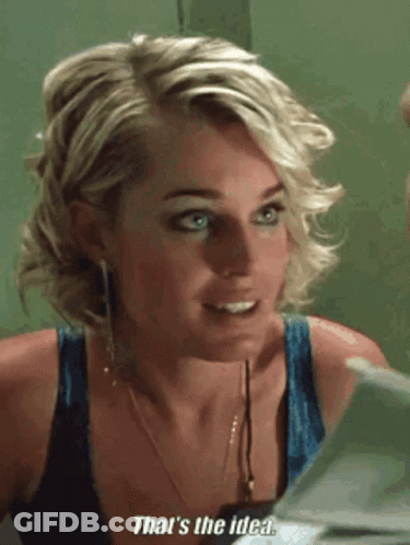 Woman Saying That's The Idea Looking In Mirror GIF
