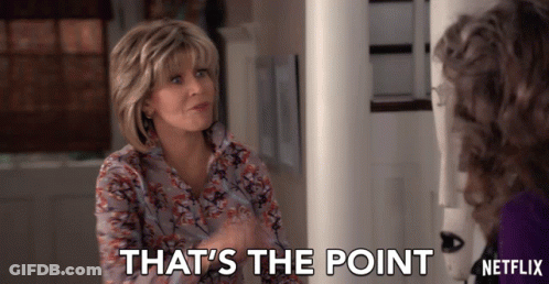 Woman Saying That's The Point GIF