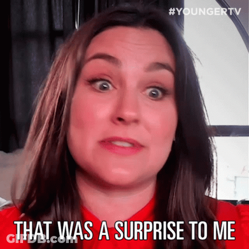 Woman Saying That Was A Surprise GIF