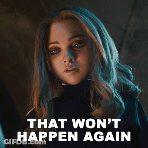 Woman Saying That Won't Happen Again GIF