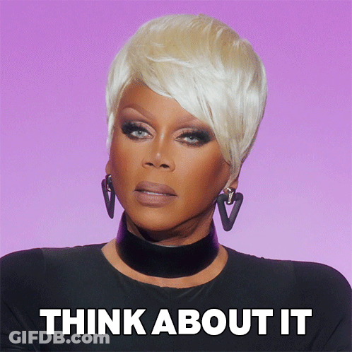 Woman Saying Think About It GIF