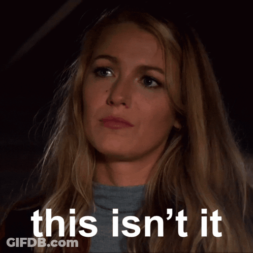 Woman Saying This Isn't It GIF