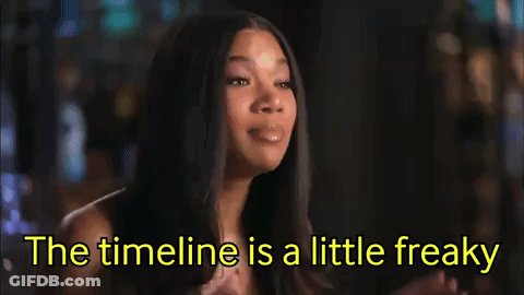 Woman Saying Timeline Is Freaky GIF