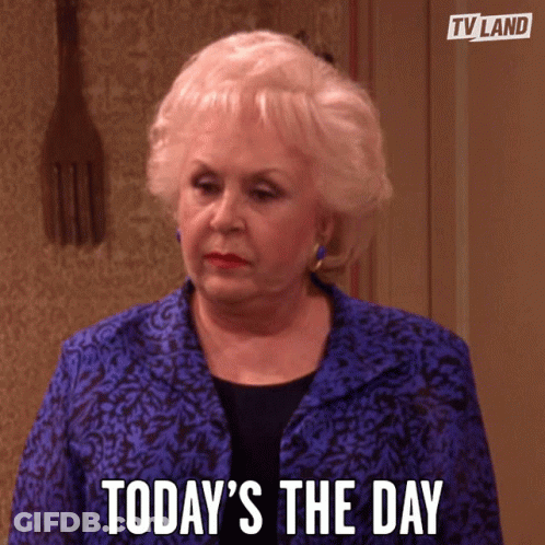 Woman Saying Today In Blue Jacket GIF