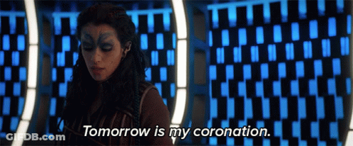 Woman Saying Tomorrow Is My Coronation GIF