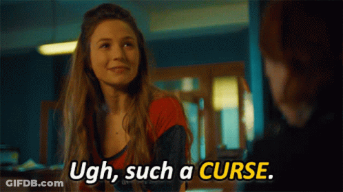 Woman Saying Ugh Such A Curse GIF