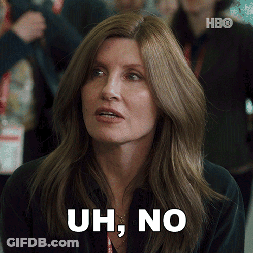 Woman Saying Uh No In Front Of Crowd GIF