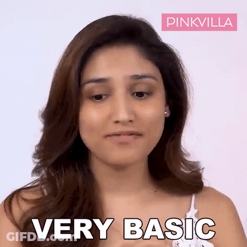 Woman Saying Very Basic In Pink Villa Ad GIF
