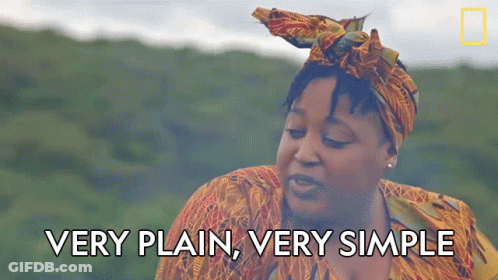 Woman Saying Very Plain Very Simple With Headband GIF