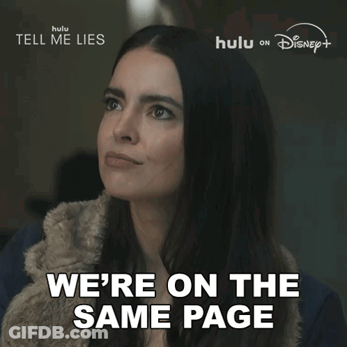 Woman Saying We Are On The Same Page GIF