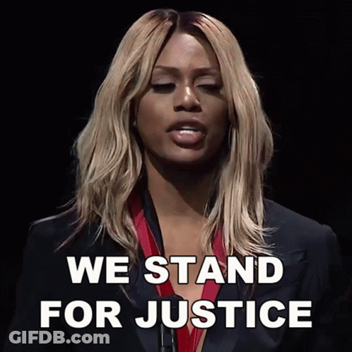 Woman Saying We Stand For Justice In Speech GIF