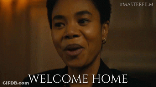 Woman Saying Welcome Home GIF