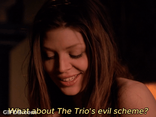 Woman Saying What About The Trio's Evil Scheme GIF