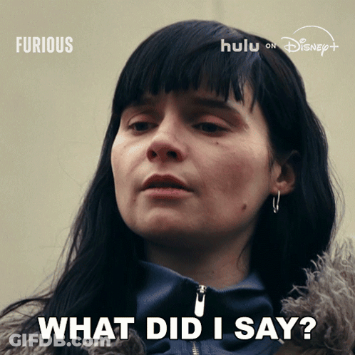 Woman Saying What Did I Say In Front Of Disney Advertisement GIF