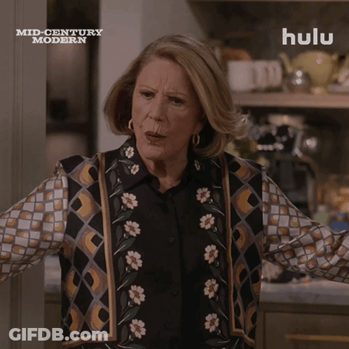 Woman Saying What's Going On Here In Front Of Hulu Logo GIF