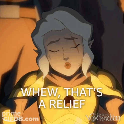 Woman Saying Whew That's A Relief GIF