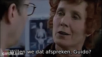 Woman Saying Willen We Dat Afspreken Guido To Man GIF