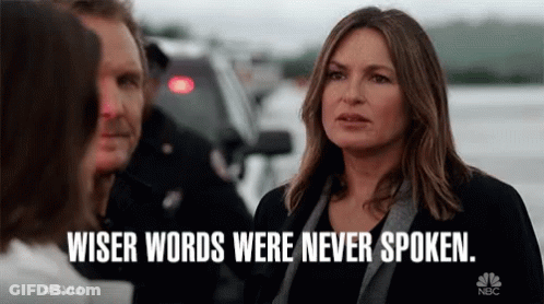 Woman Saying Wiser Words Were Never Spoken GIF