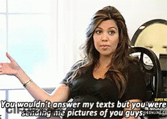 Woman Saying Wouldn't Answer Texts But Sending Pictures GIF