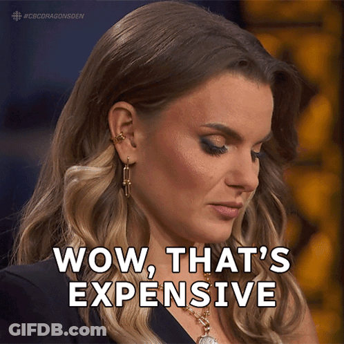 Woman Saying Wow That's Expensive GIF