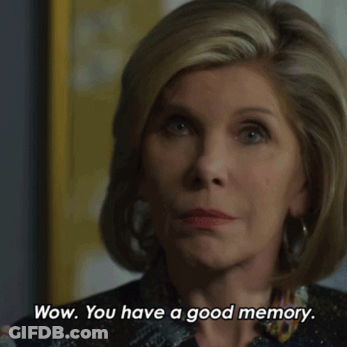 Woman Saying Wow You Have A Good Memory GIF