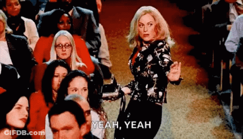 Woman Saying Yeah Yeah To Crowd GIF