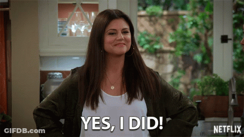 Woman Saying Yes I Did In Kitchen GIF