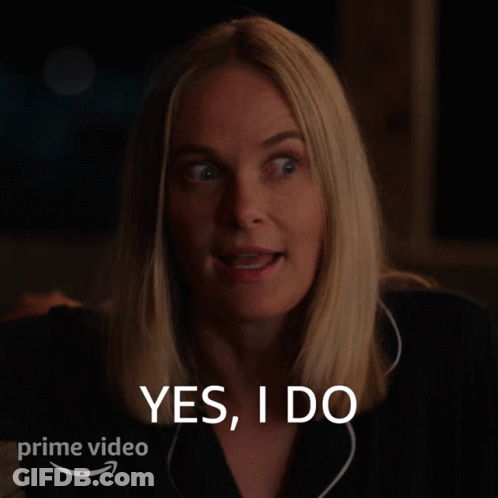 Woman Saying Yes I Do Prime Video Logo GIF