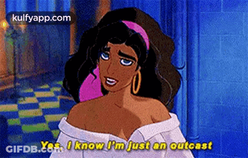 Woman Saying Yes I Know I'm Just An Outcast GIF
