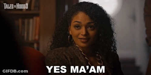 Woman Saying Yes Ma'am Scene GIF