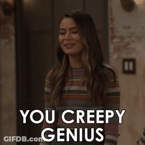 Woman Saying You Creepy Genius GIF