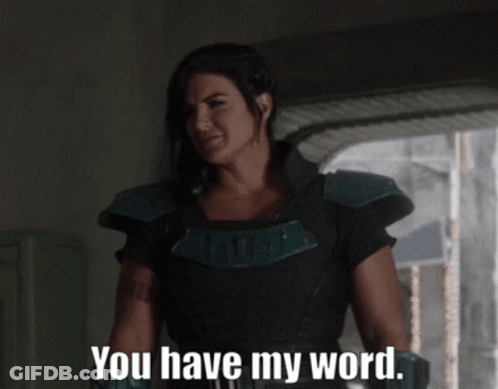 Woman Saying You Have My Word GIF