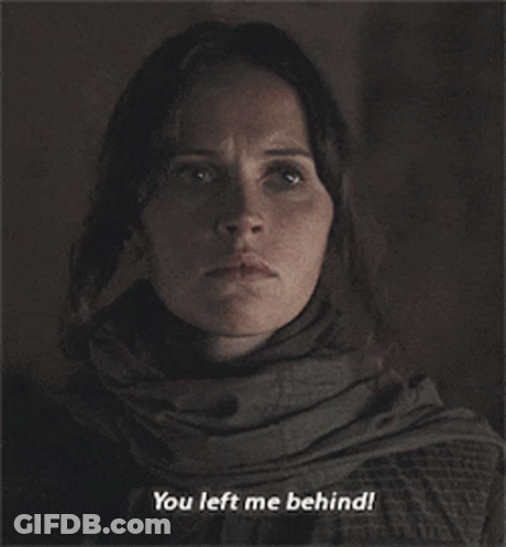 Woman Saying You Left Me Behind In Dark Room GIF